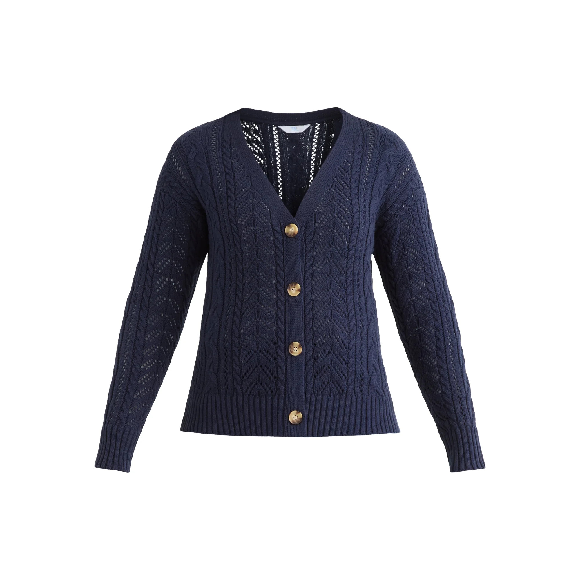 Time and Tru Women's Boyfriend Cardigan Sweater, Lightweight, Sizes XS-XXXL | Walmart (US)