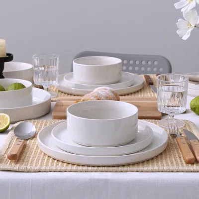 18-Piece Dinnerware Sets, Stoneware Dish Set (Set of 6) | Wayfair North America