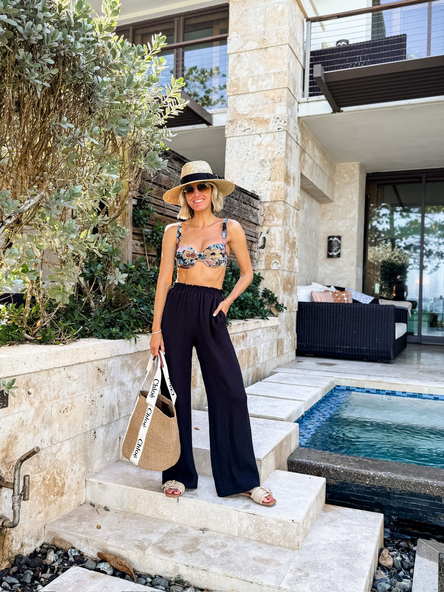 These pants are such a great piece for spring and summer travel! 

Wearing S in the swimsuit and  XS in the pants 

Loverly grey, beach vacation, resort wear, swimwear, sandals


#LTKSwim #LTKSeasonal #LTKStyleTip