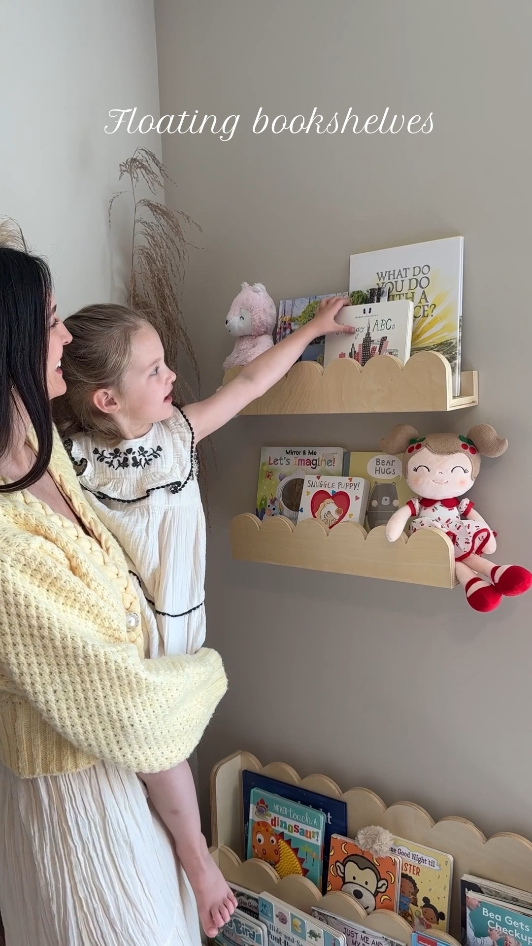 Amazon floating bookshelves from Fable Twig. Scalloped bookshelves, bookcase, bookshelf, Amazon finds, home decor, home design, kids room, baby room, girls room decor, Amazon home 

#LTKHome #LTKFamily #LTKKids