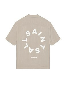 ALLSAINTS Tierra Short Sleeve Shirt in Radio Grey from Revolve.com | Revolve Clothing (Global)