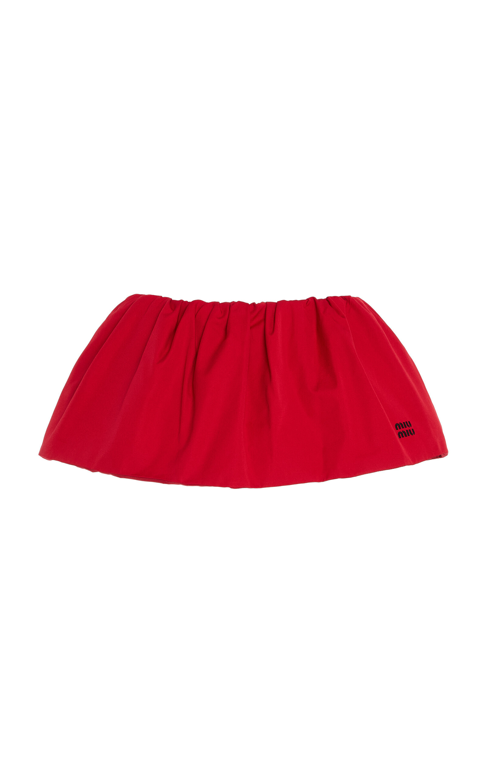 Miu Miu - Cotton Mini Skirt - Red - IT 42 - Moda Operandi | Moda Operandi (Global)