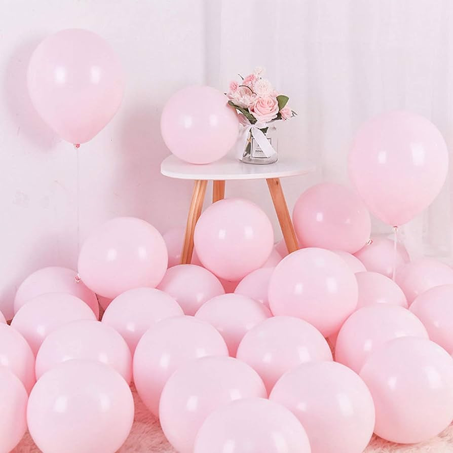 Pastel Pink Balloons 12 inch 50pcs Latex Party Balloons Baby Shower Helium Balloons Pink Birthday... | Amazon (US)