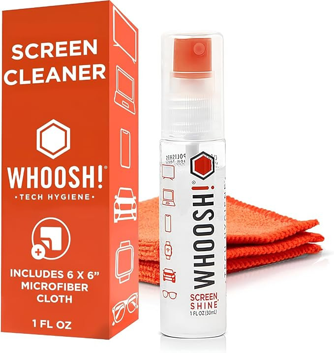 WHOOSH! Screen Shine Go – Refillable Screen Cleaner Kit, 1 fl oz | Includes 6x6" Microfiber Clo... | Amazon (US)