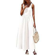 PRETTYGARDEN Womens Summer Casual Scoop Neck Sleeveless Long Dresses Tank Top Patchwork Aline Swi... | Amazon (US)