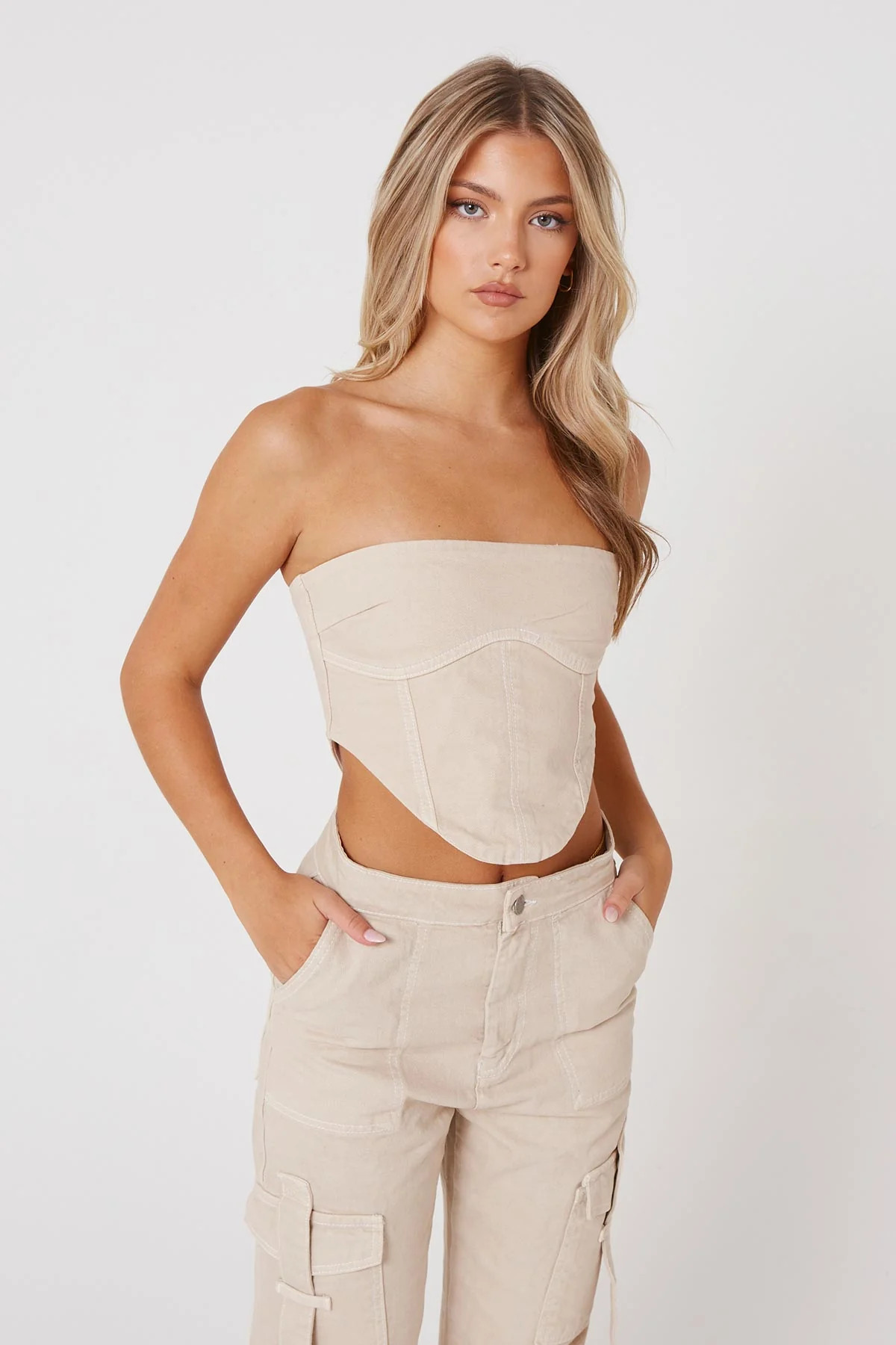 Ecru Denim Corset | Luxe to Kill