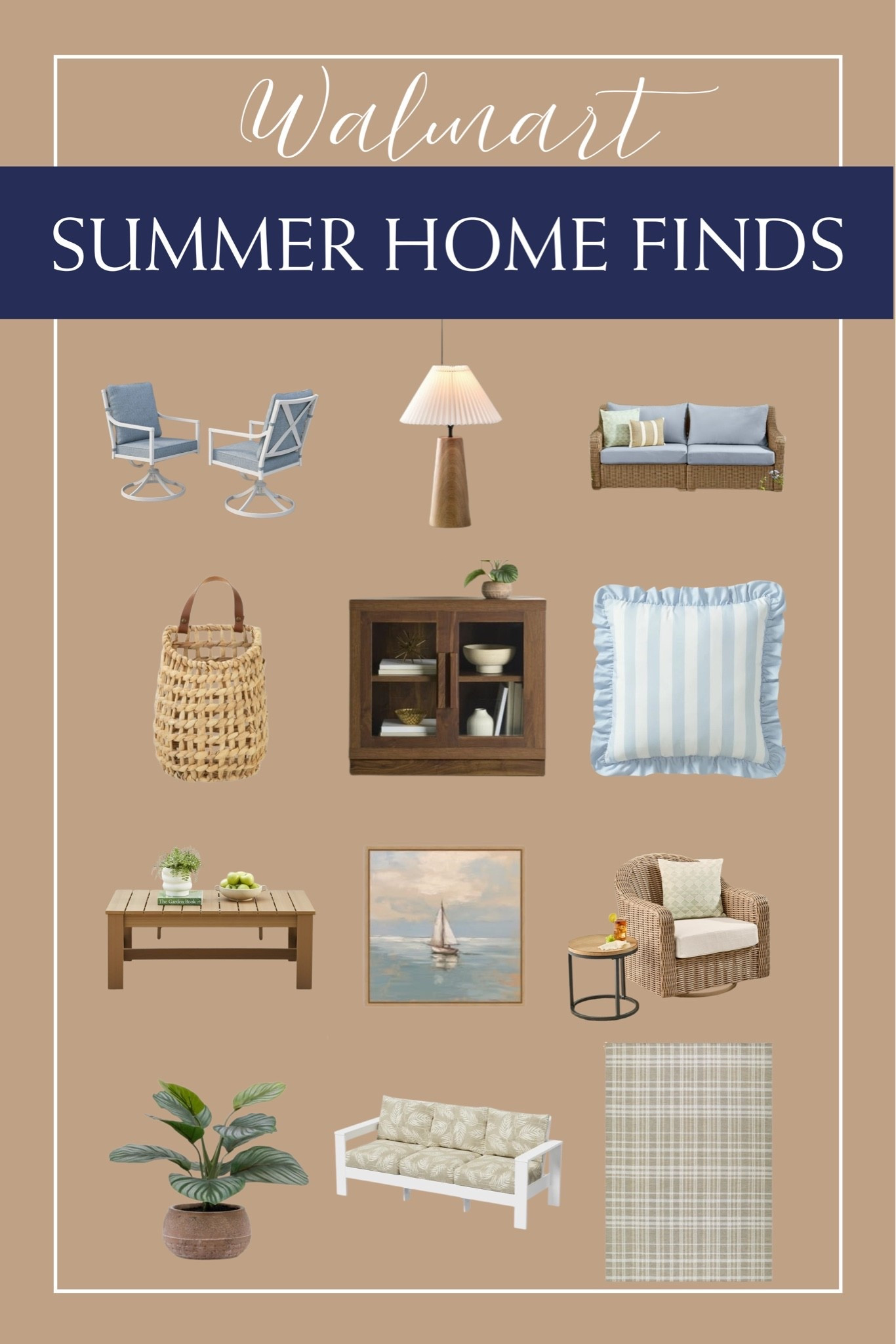 Walmart’s summer home finds are HOT this summer- and affordable! ☀️🤍

#LTKHome #LTKSeasonal