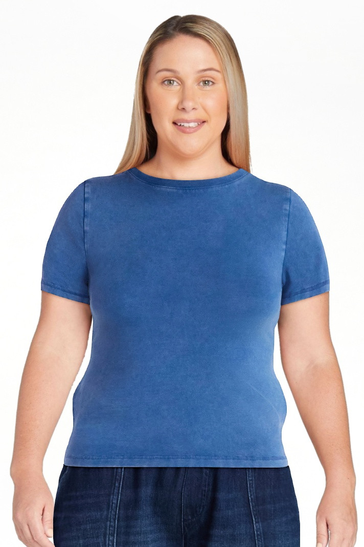 Scoop Women’s Stretch Cotton Blend Baby Tee with Short Sleeves, Sizes XS-XXL | Walmart (US)