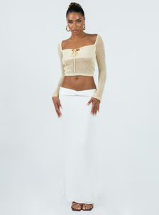 Berkshire Maxi Skirt White | Princess Polly US