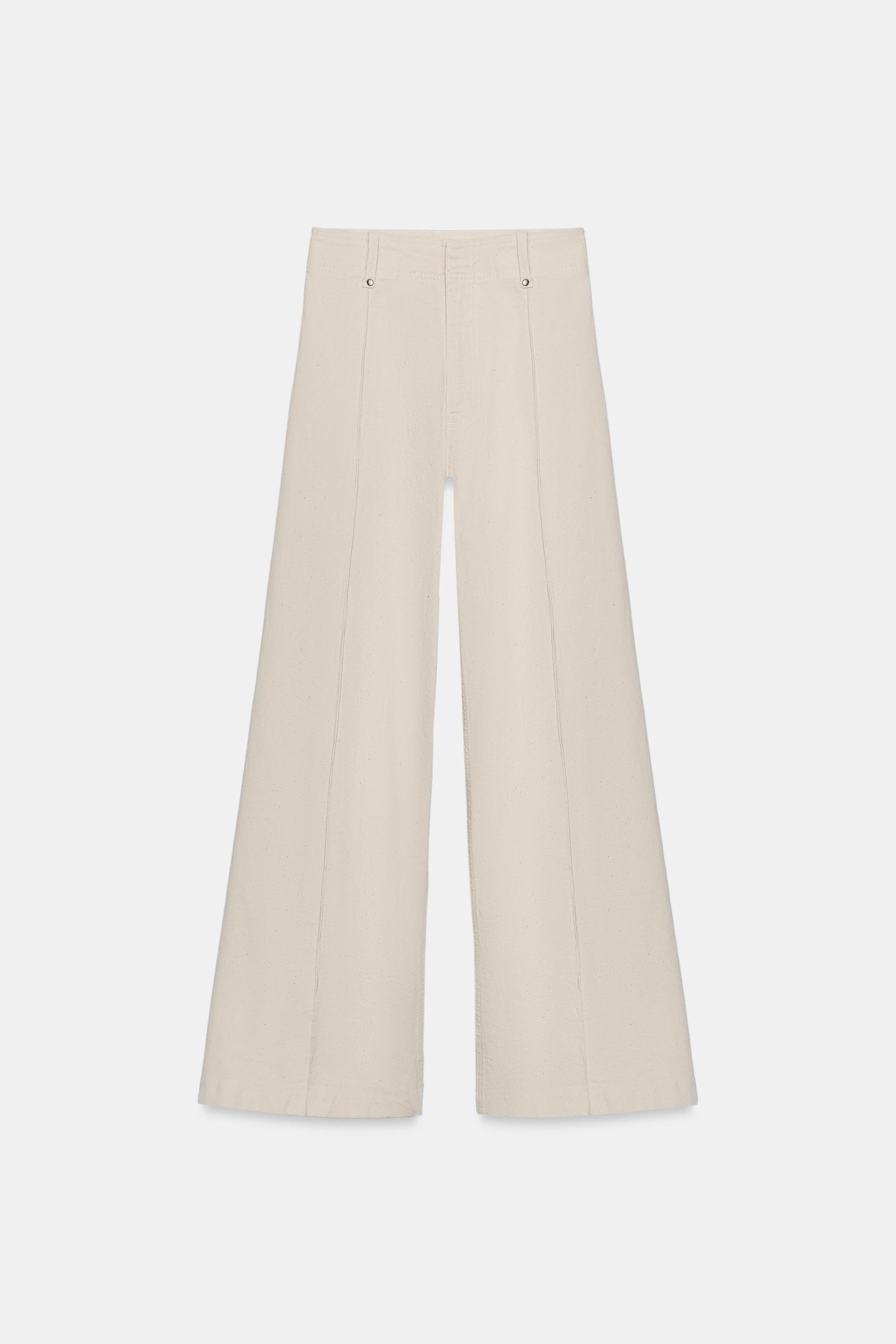 ZW COLLECTION TAILORED HIGH-WAIST WIDE LEG JEANS | Zara US