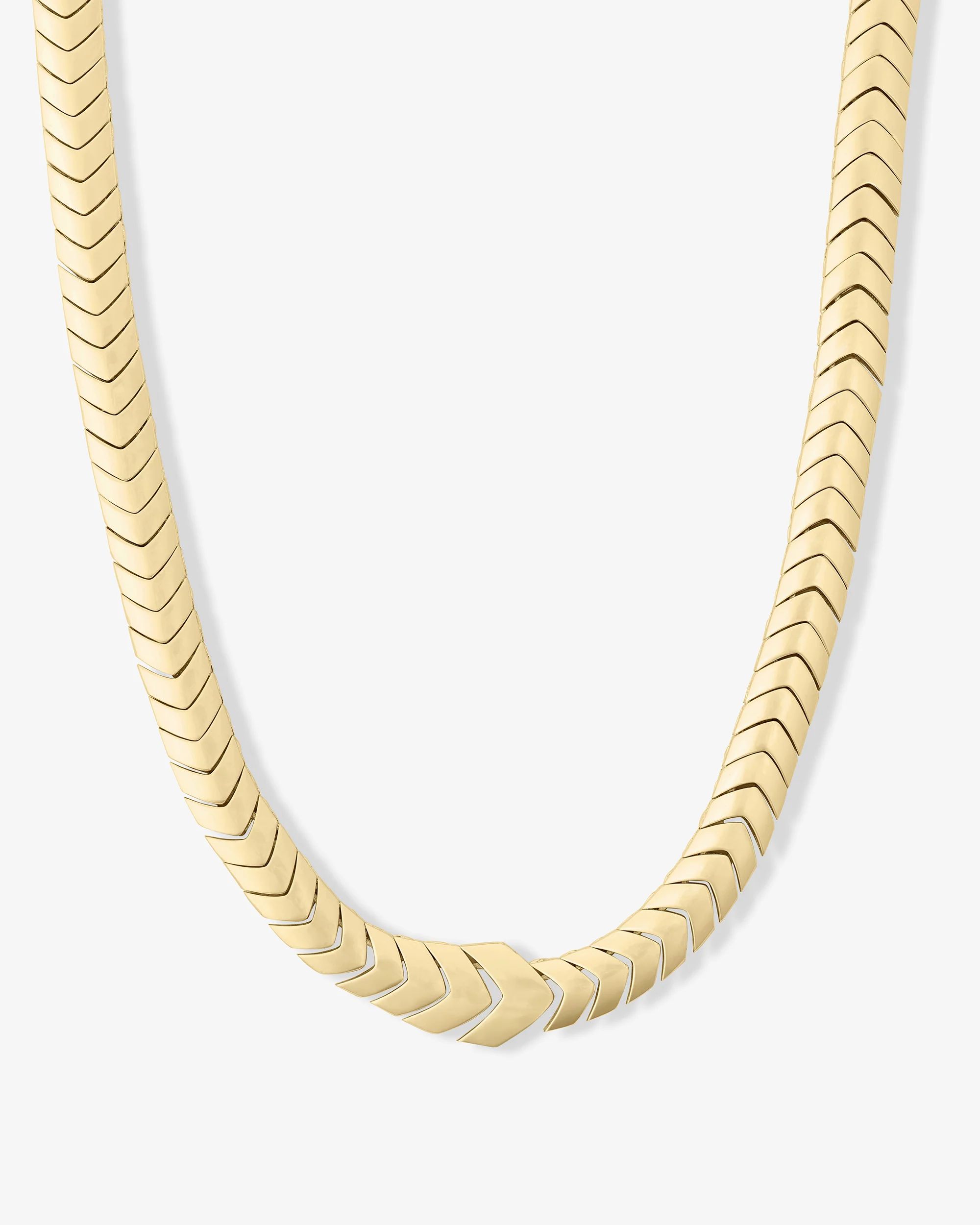 Serpent Herringbone Collar 18" - Gold | Melinda Maria Jewelry