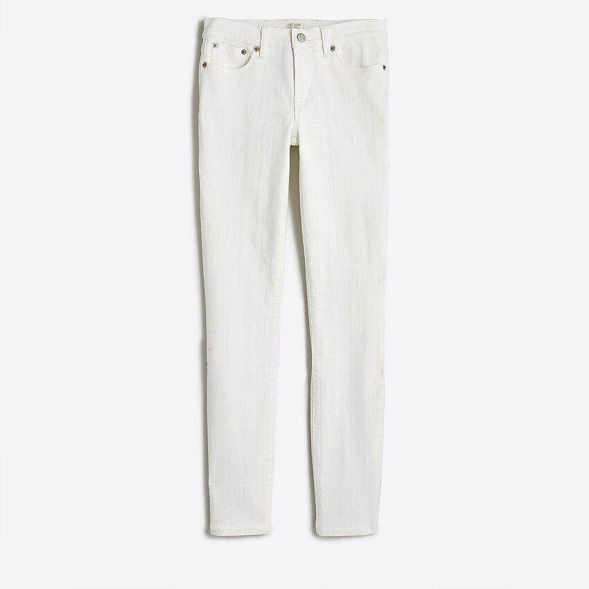 8" midrise skinny jean in white denim with 30" inseam | J.Crew Factory