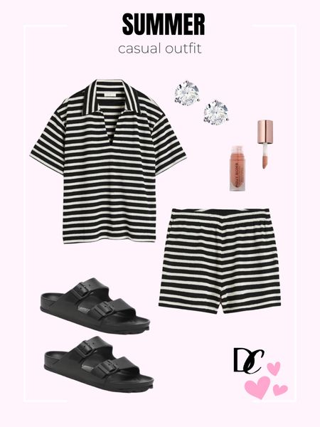 Summer casual outfit idea 🖤 #summerstyle #h&m #summeroutfit #summercasual #casualstyle #momoutfit #momlook #target #summeroutfitidea #outfitideas #momstyle 

#LTKsalealert #LTKstyletip #LTKshoecrush