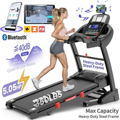 15 % Auto Incline Treadmill,5HP Foldable Treadmill for Home 300Lbs Capacity,Interactive Workouts Via App,71 Programs,Treadmill for Walking Running | Target