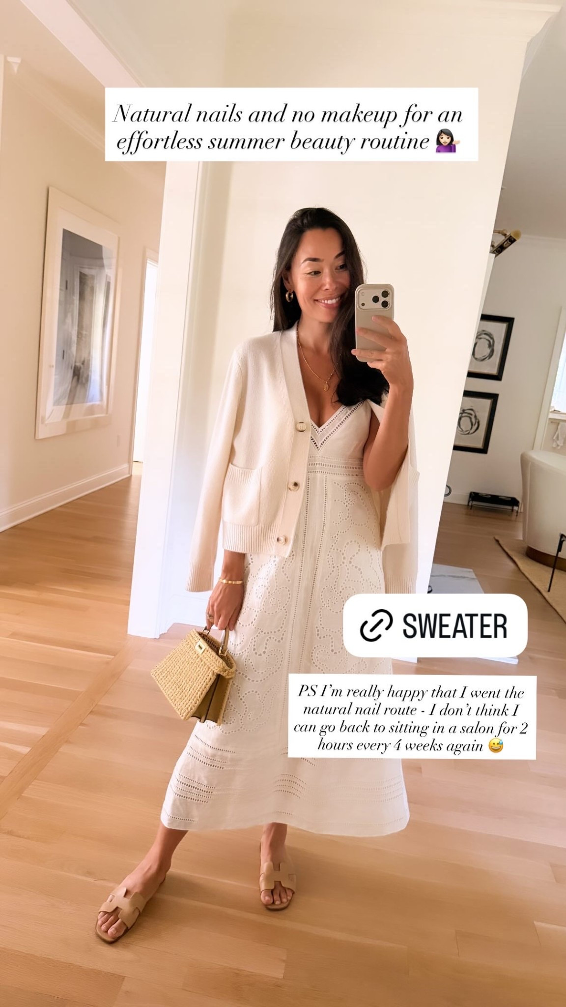 ALC white eyelet dress (old) similar below! Cashmere cardigan.

#LTKootd #LTKstorytime #LTKSeasonal