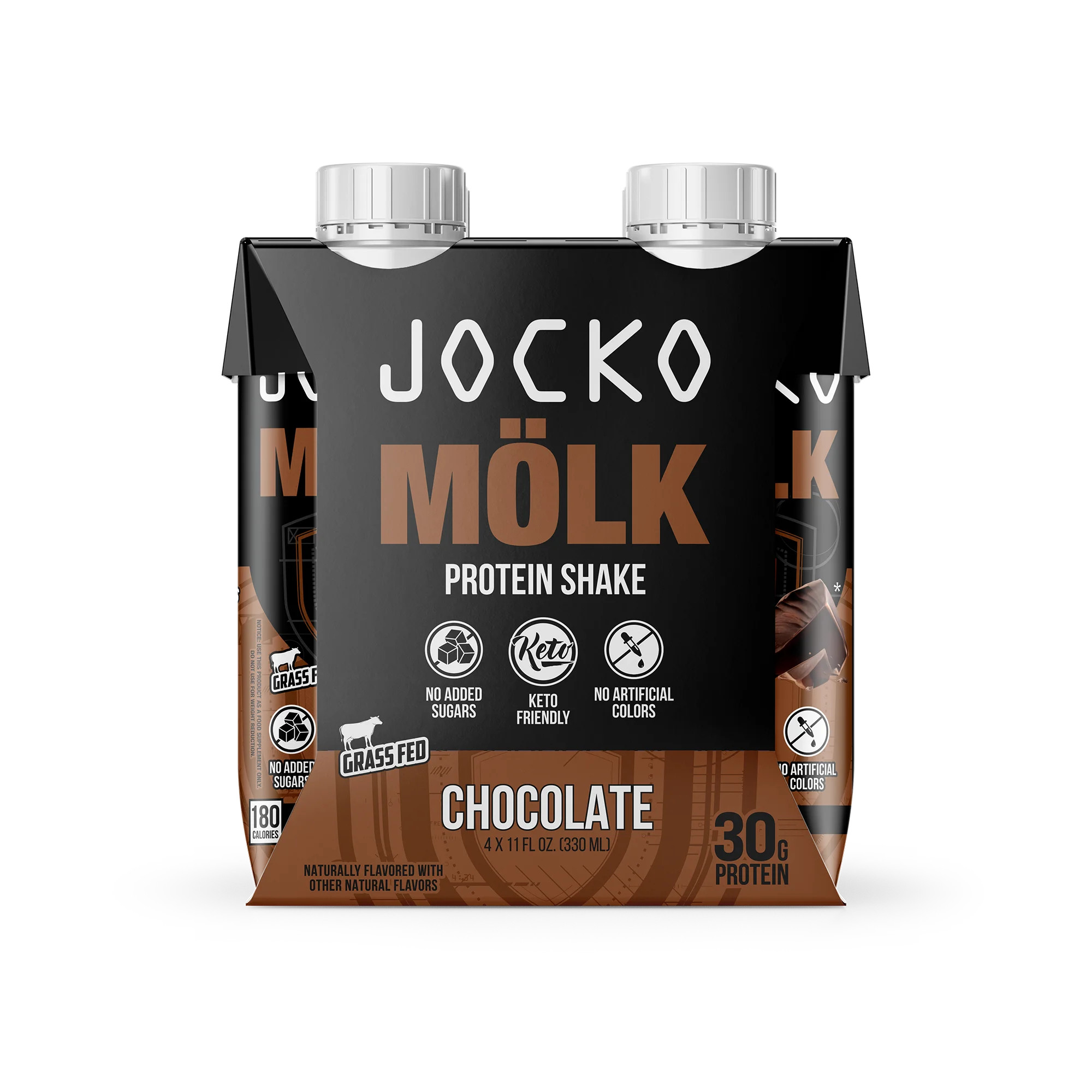 Jocko Fuel Protein Shake, Chocolate, 11oz, 4 Count, 30g Protein | Walmart (US)