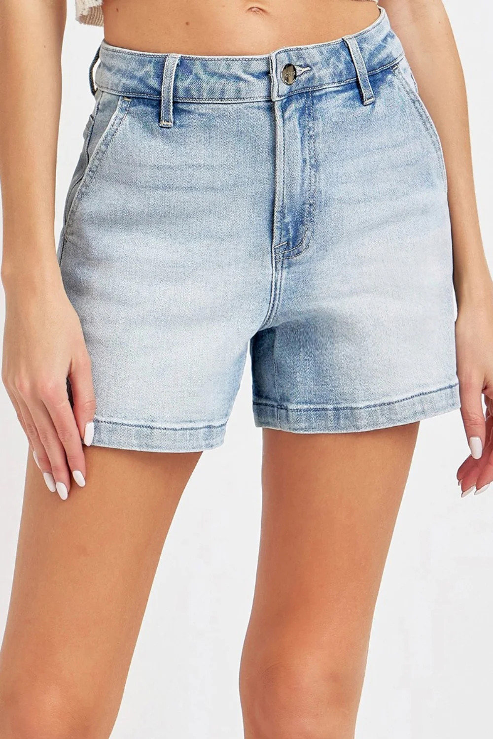 Risen Full Size High Rise Denim Shorts 3XL | Casual Chic Boutique