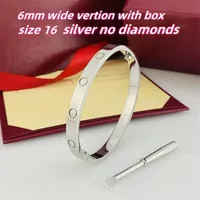 bracelets designer bracelet bangle wide 6mm Luxury jewelry Gold Screw Plated Titanium Steel Diamo... | DHGate