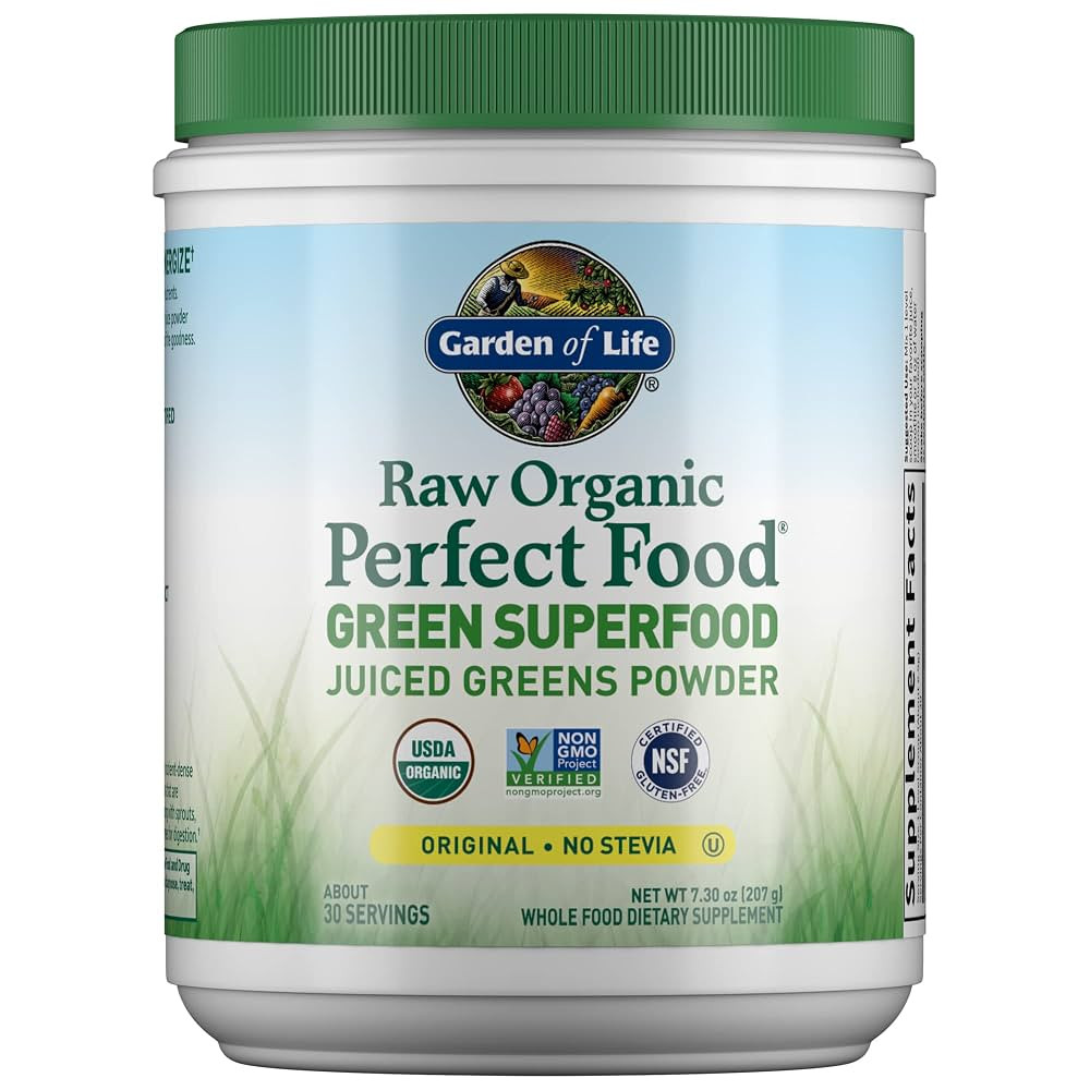 Garden of Life Raw Organic Perfect Food Green Superfood Juiced Greens Powder - Original Stevia-Fr... | Amazon (US)