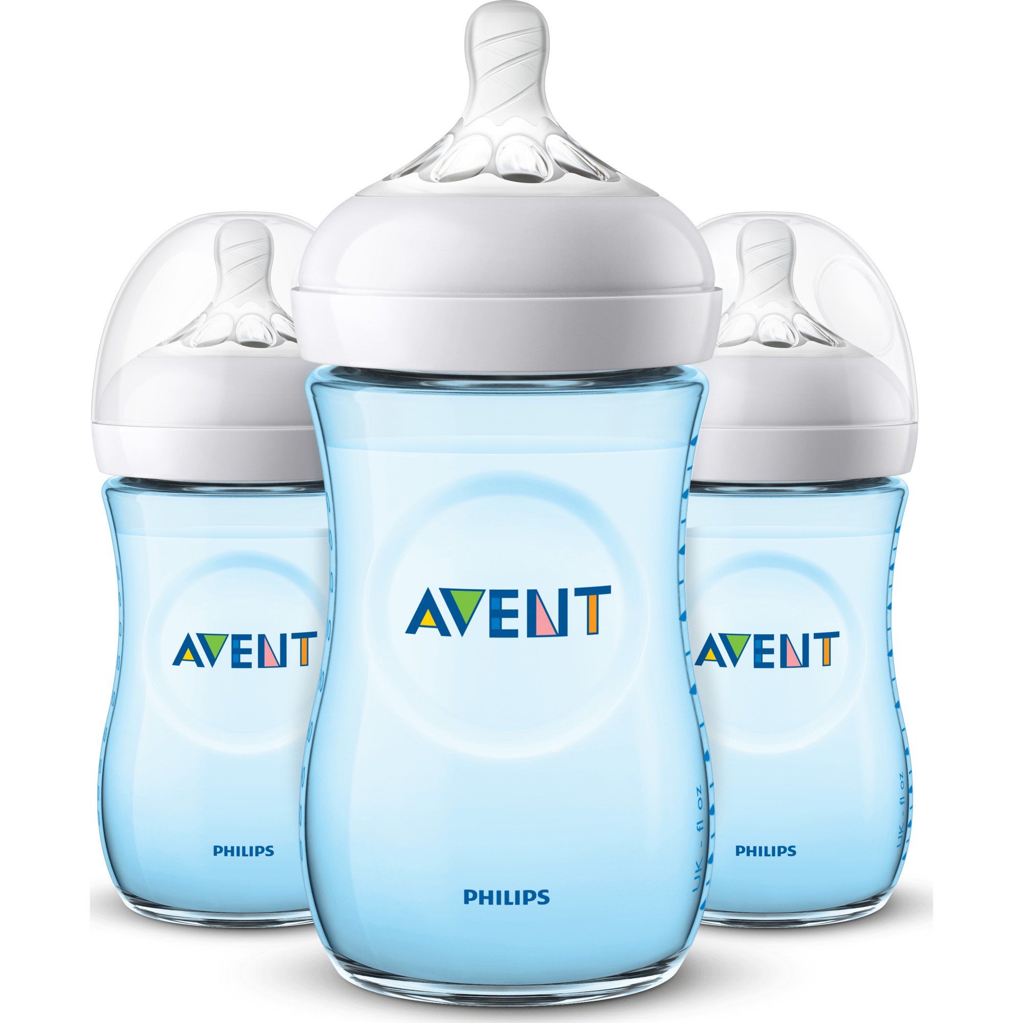Philips Avent Natural Baby Bottle, Blue, 9oz, 3pk, SCF013/39 | Walmart (US)