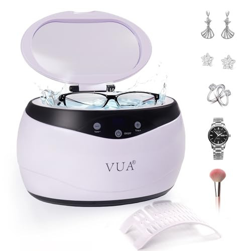 Ultrasonic Cleaner, 22oz Jewelry Cleaner, 42KHz Ultrasonic Jewelry Cleaner, 304 Stainless Steel Tank, 5 Time Modes Glass Cleaner with Watch Holder, U-V Lights for Watch, Rings, Retainers, Dentures | Amazon (US)