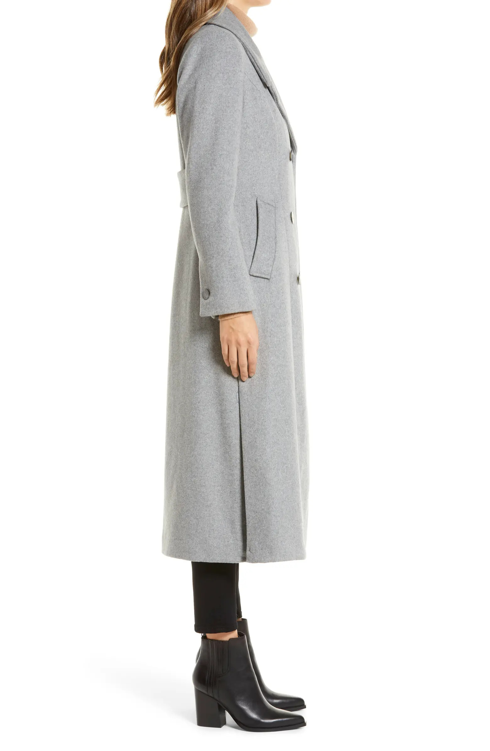Double Breasted Maxi Wool Blend Coat | Nordstrom