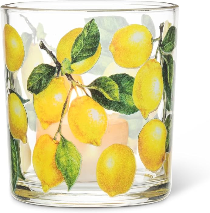 Abbott Collection Lemons Votive/Tealight Candle Holder - Glass, Yellow/Green (3" H) : Amazon.ca: ... | Amazon (CA)