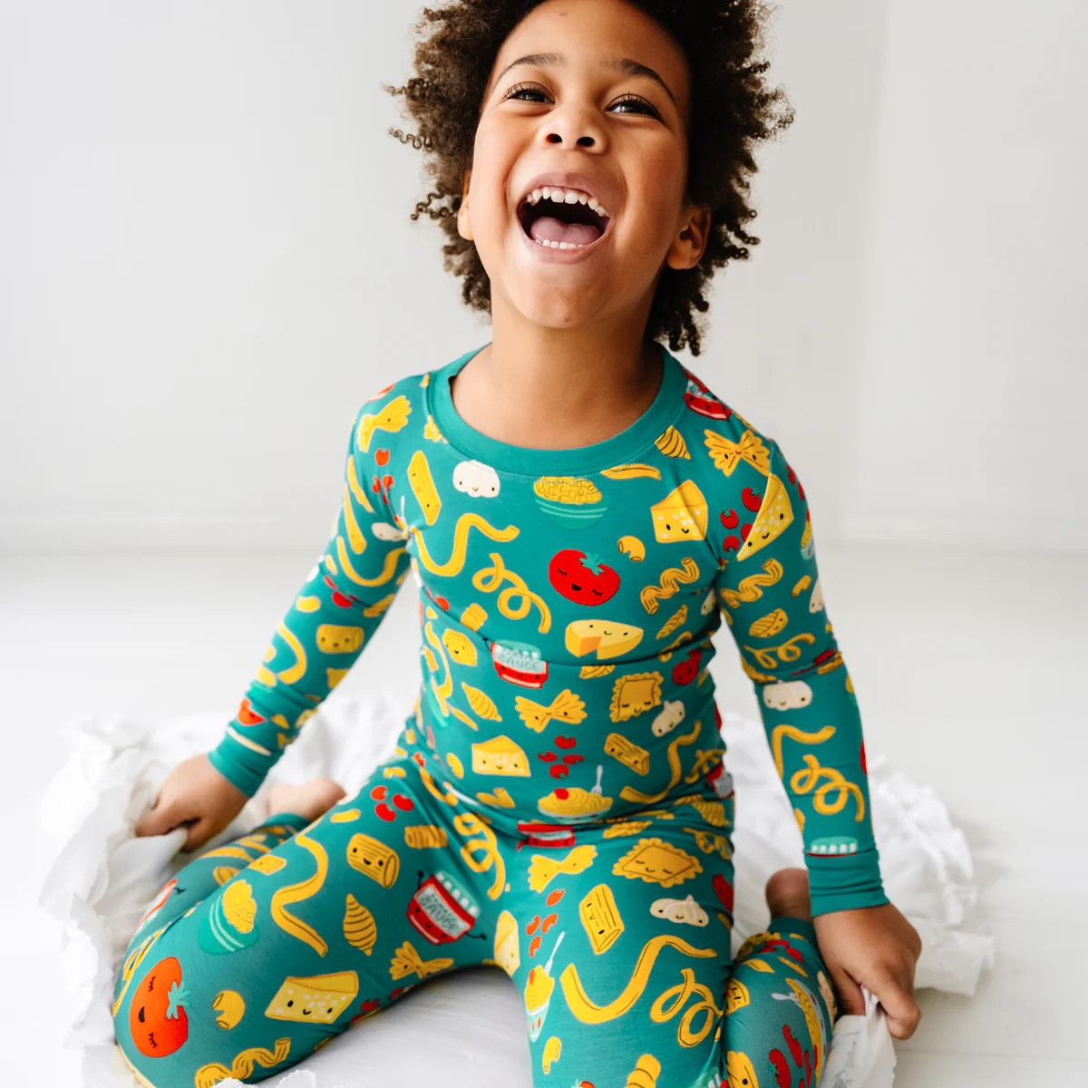 Pasta Party Two-Piece Pajama Set | Little Sleepies