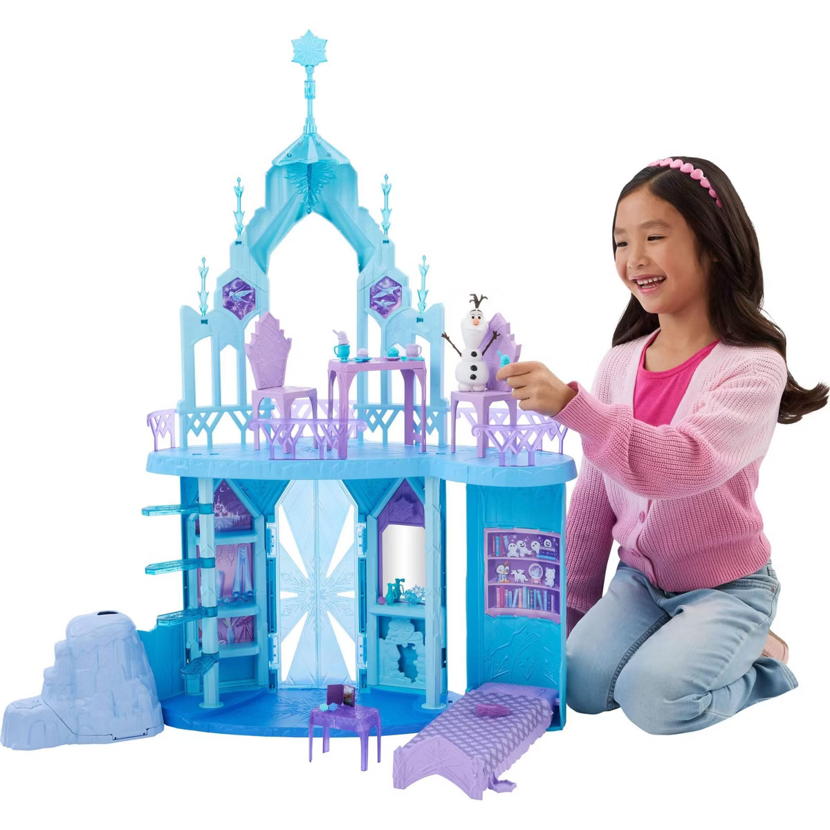 Disney Frozen Elsa’s Frozen Ice Palace Castle Playset with Olaf, 5 Play Areas & 21 Accessories | Target