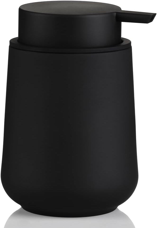 YAUKPH Matte Black Liquid Hand Soap Dispenser Plastic 11 oz - Modern Minimalist Style for Bathroo... | Amazon (US)