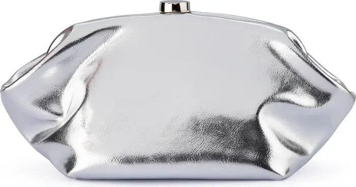Tally Metallic Faux Leather Frame Clutch | Nordstrom