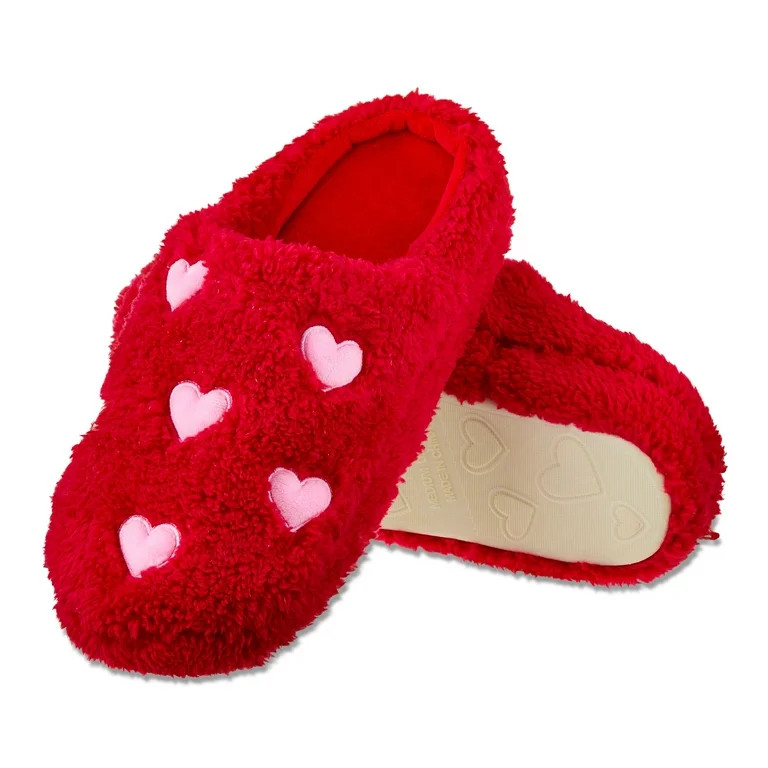 Slippers and Headband Set, Pink, Valentine's Day by Way To Celebrate | Walmart (US)