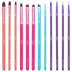 MODA 12pc Bold Artistry Makeup Brush Variety Set, Includes - Oval, Flat, Angled, & Liner Brushes | Amazon (US)