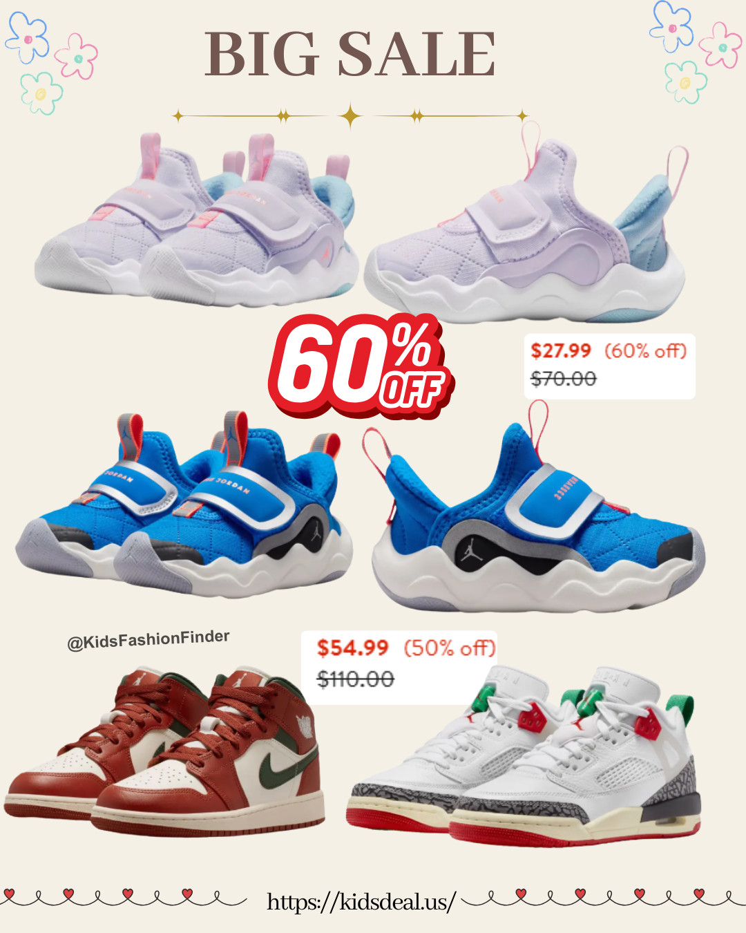 Jordan 23 kids sneakers deal 🏀👟✨

Inspired by Michael Jordan’s iconic #23 🔥
Features the classic Jumpman logo — sporty & cool 😎

Now as low as $27.99 + free shipping 🚚
Many styles 50–60% OFF 🙌

Perfect for little ballers 🧡

#jordan23 #jumpman #kidsneakers #basketballstyle #nordstrom #salealert #momfinds 

 

#LTKSaleAlert #LTKTravel #LTKKids