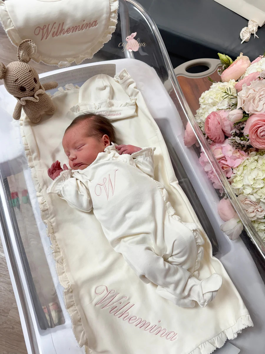 Ivory Ruffle Personalized Coming Home Outfit | Caprilina