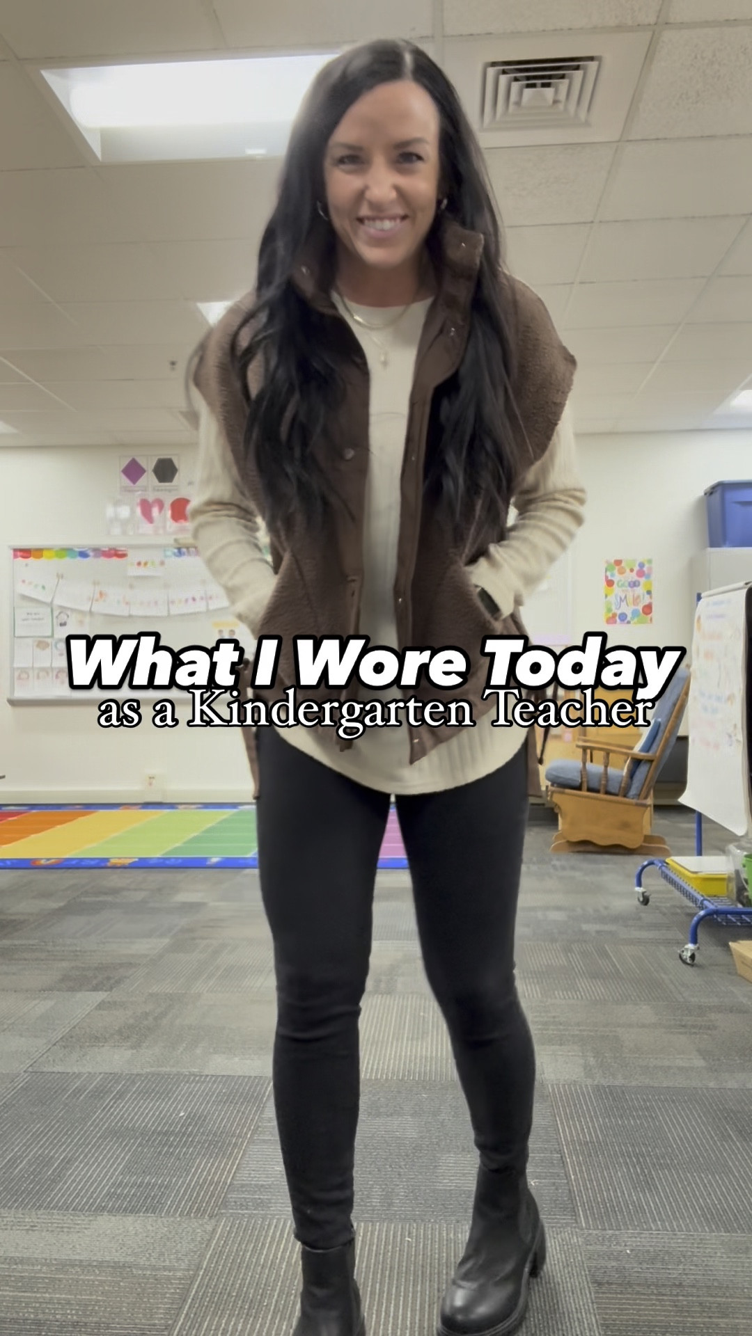 A chocolate vest for the first day back to work in January! 🤎

I didn’t realize how comfy I’ve felt being a stay at home dog mom for 2 weeks. 😩😂 Missing my couch but of course was happy to see my students and be back in my kindergarten classroom today! I just miss all the peace and quiet of home, and am thankful for all of that time I had to recharge. ⚡️ 

Outfit size info: (I’m 5’5” and usually wear a 4/27 and S for reference.)
This vest gives a Free People vibe for less and I love it! There are other colors. I’m in my normal size S. My shirt is a soft wide ribbed material and is nice and long! It comes in more colors and fits TTS, I’m in a S. The Chelsea booties fit TTS. The black jeggings are American Eagle but like 5 years old- linking their new ones!




@amazon @amazonfashion #amazonfashionfinds  #everydaystyle #ltkfindsunder50 #ltkstyleover40 #affordablefashion #teachersfollowteachers #jeggings skinny jeans #teacherlife #teachertribe #teacherproblems #teacherhumor 

#LTKOver40 #LTKWatchNow #LTKWorkwear