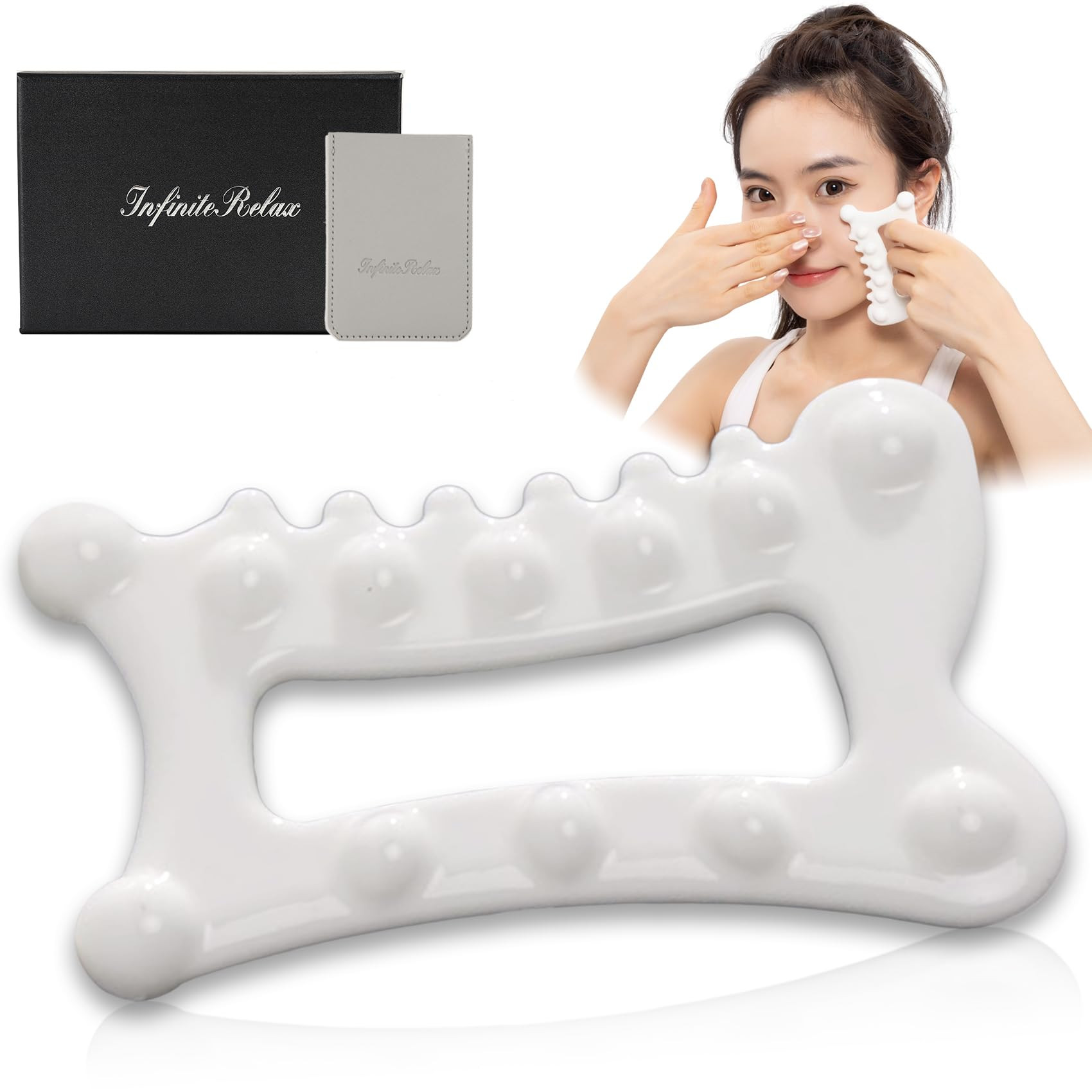 Advanced Ceramic Gua Sha Facial Tool, Skin Care for Women Men, Face Body Guasha Massage Tool Gift... | Amazon (US)