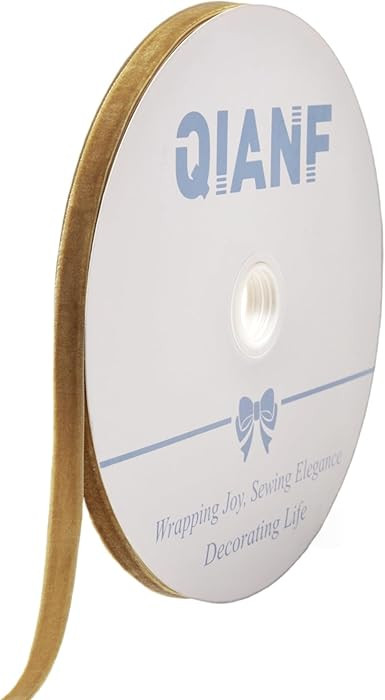 Vintage Khaki Velvet Ribbon, 3/8 Inch X 25Yd | Amazon (US)