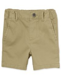 Baby And Toddler Boys Uniform Woven Stretch Chino Shorts | The Children's Place  - FLAX | The Children's Place