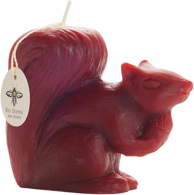 Big Dipper Wax Works Beeswax Squirrel Candle – Handcrafted 100% Pure Beeswax, Chestnut Brown Wo... | Amazon (US)