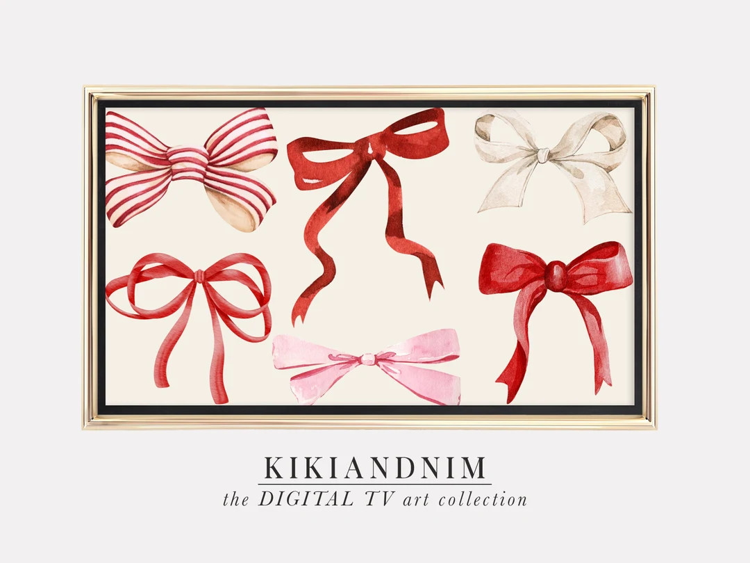 Samsung Frame Tv Art Coquette Bow Art Valentines Day Tv Art Trendy Art for Frame Tv the Frame Tv ... | Etsy (US)