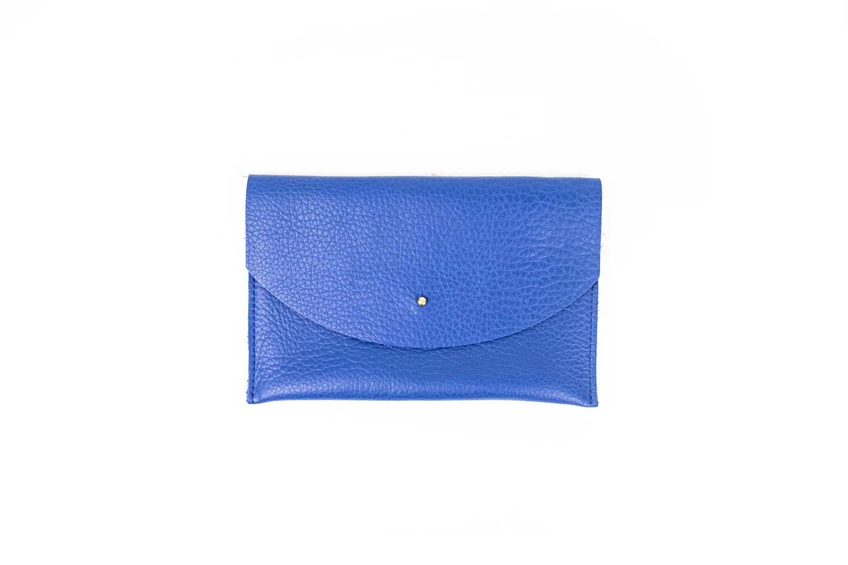 Lapis Leather Envelope Pouch | Ascot + Hart