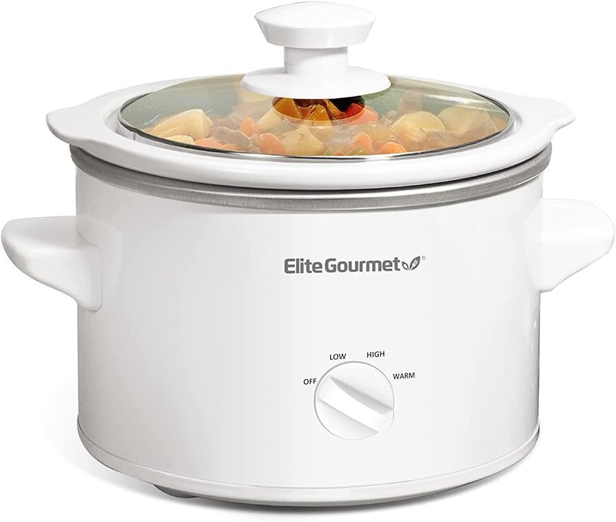 Elite Gourmet MST-250XW Electric Slow Cooker Ceramic Pot Adjustable Temp, Entrees, Sauces, Stews ... | Amazon (US)
