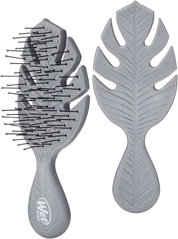 Wet Brush Go Green Mini Detangler, Grey - Detangling Travel Hair Brush - Ultra-Soft IntelliFlex B... | Amazon (US)