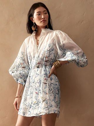 Ramie Popover Shirt Dress | Banana Republic (US)