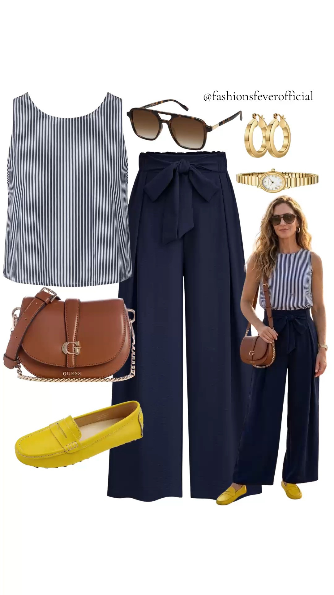 How to style a pop of color for summer!

If you love a neutral capsule wardrobe but want to spice it up for vacation, try adding a vibrant shoe! I paired these yellow loafers with a classic East Coast navy-and-white base. The trick to keeping it cohesive is balancing the bright shoes with a warm, rich leather bag like this Guess cognac crossbody.

#LTKsummer #LTKstyletip