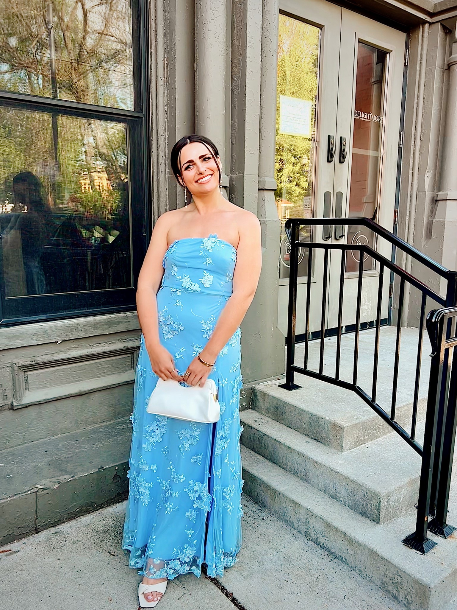 Powder blue 3D floral dress 🩵 

#LTKParties #LTKWedding #LTKStyleTip