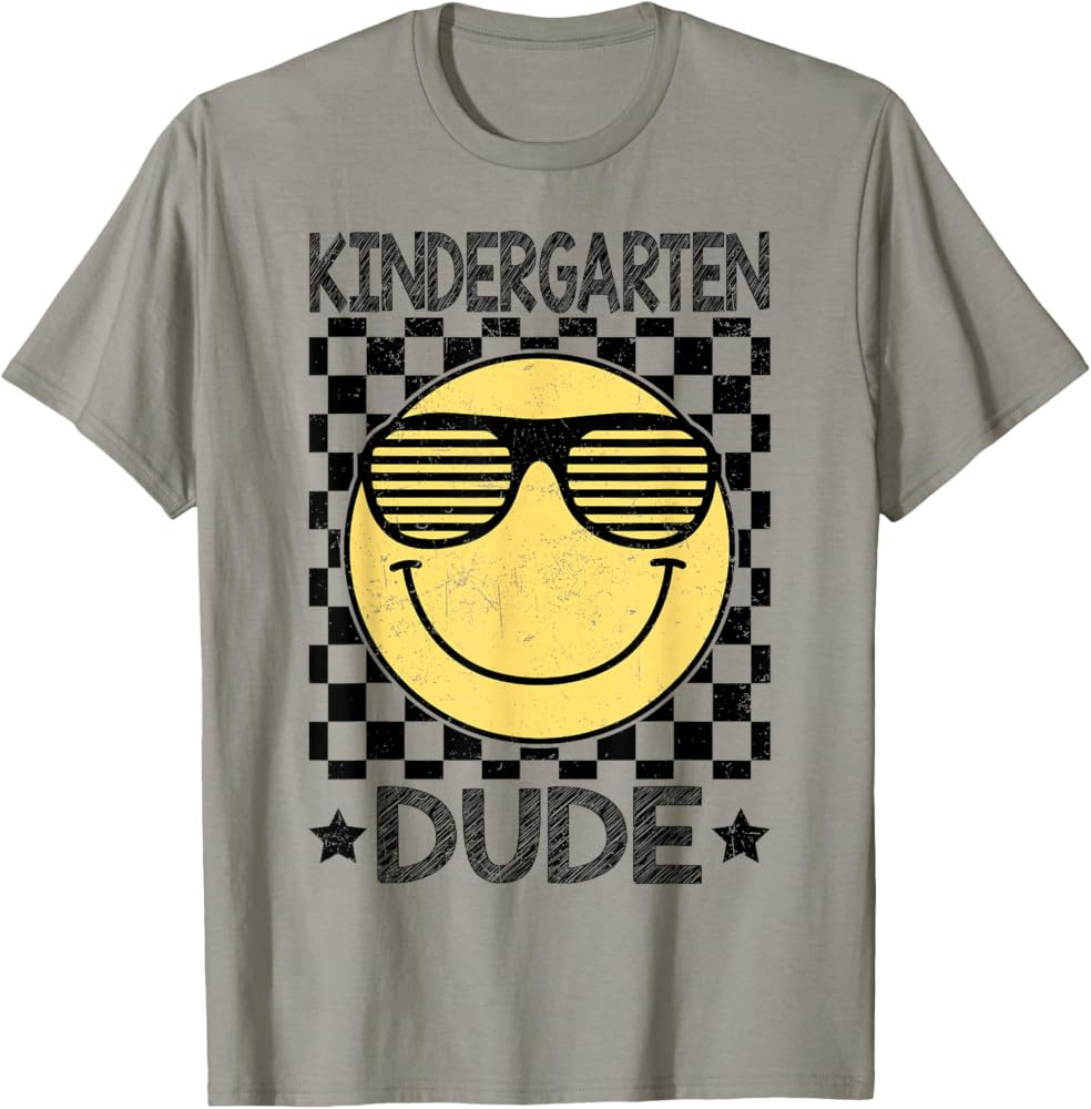 Kindergarten Dude Smile Face Back To School Kindergarten T-Shirt | Amazon (US)