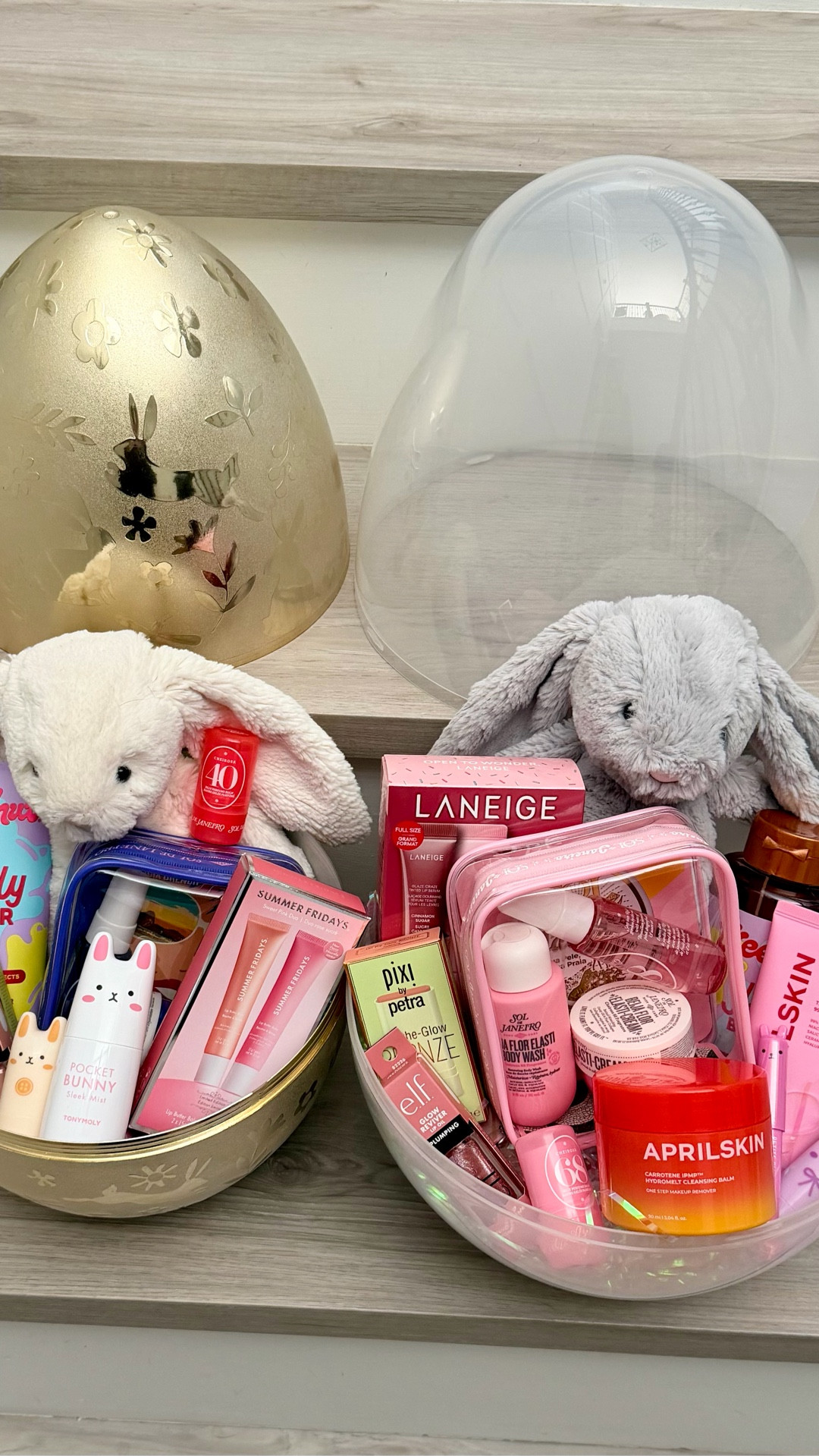 😍 The Gold Jumbo Fillable Easter Eggs have restocked! They’re 14” and the clear are 16” - it does make a big difference on what you can fit, so be aware of that, but you can still fit a ton of stuff in both! We’ll be sharing ideas, especially as they pop up on sale! For Aprilskin, use JENXAP20 to save 20% off through tonight - excellent brand for teens!  Sol de Janeiro Jet Sets are only $20 - you can break them apart or gift as a set! Plus I found a promo that works on the new Sol de Janeiro Jelly Perfume Balms (use code SWEET on $10 off $50). As far as finding Jellycat bunnies in stock, you have to keep checking!

#LTKBeauty #LTKSaleAlert #LTKKids