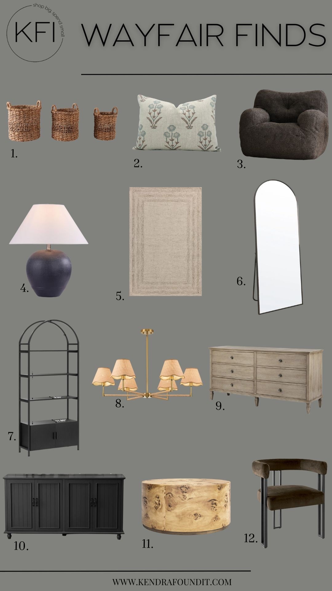 Wayfair Finds that make a space feel so pulled together without paying designer prices. This roundup is full of the good basics: woven storage baskets for pretty organization, a soft block-print lumbar pillow, a cozy bouclé accent kids chair, a modern organic table lamp, a neutral bordered rug, an arched full-length mirror, a black arched bookcase, a brass chandelier, a light wood dresser, a black sideboard, a burl wood coffee table, and a chic dining chairs that look way more expensive than they are. 

If you’re styling a warm neutral living room, bedroom, entryway, or dining space, these are the kinds of affordable Wayfair furniture + Wayfair home decor finds that instantly add texture, contrast, and that “high-end but attainable” vibe. 

#Ad, #WayfairPartner, #NewYearNewYou,  #Wayfair, @wayfair 


#LTKHome #LTKSaleAlert